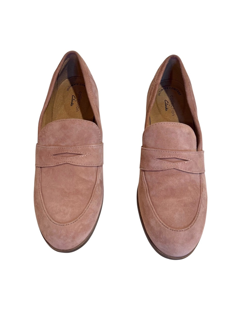 Clarks Ultimate Comfort Collection Trish Rose Suede Loafers.